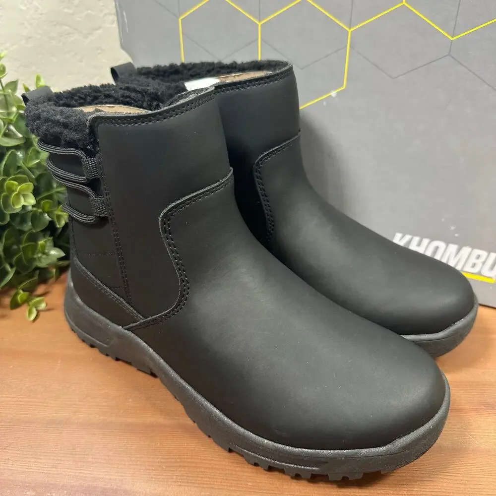 Khombu Women's Sarah Water Repellent‎ Ankle Boots Black Size 6